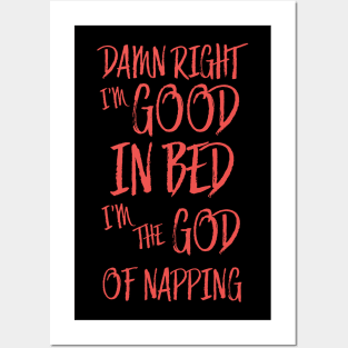 I am good in bed - red black version Posters and Art